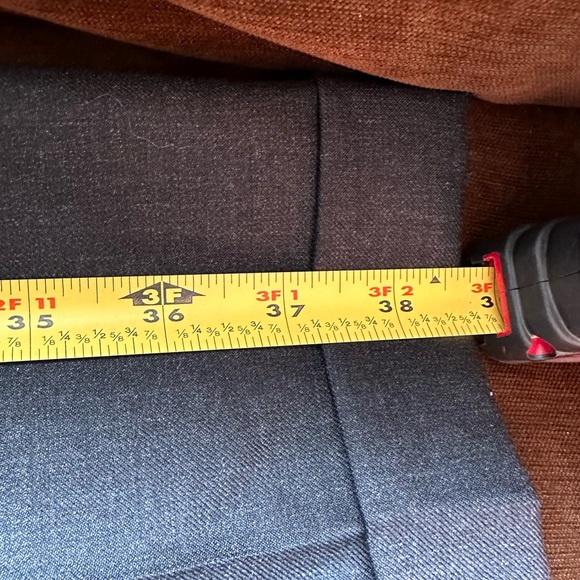 Hart Schaffner Marx Charcoal Gray Pleated Front Deep Pockets Dress Pants Sz 34. - Picture 12 of 15